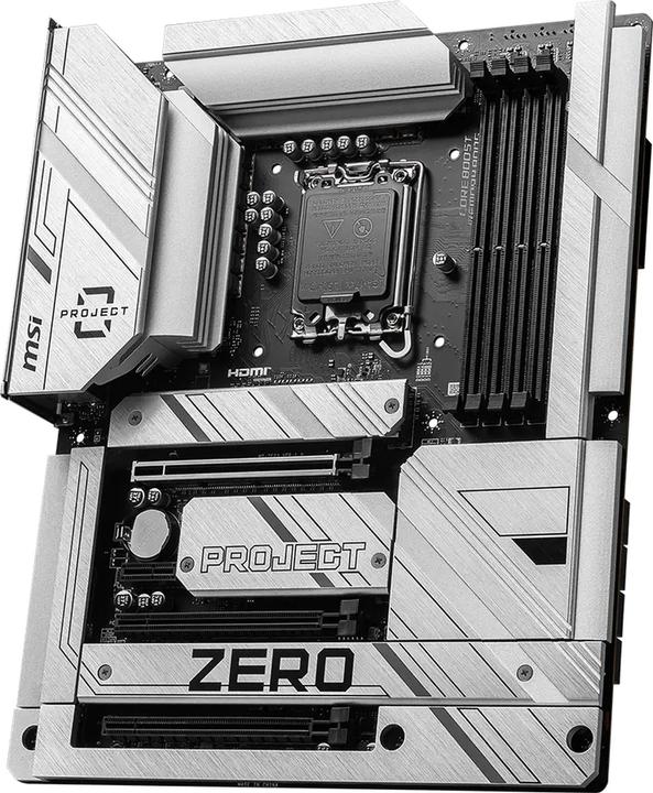 Actual product image MSI Z790 PROJECT ZERO (LGA 1700, Intel Z790, ATX)