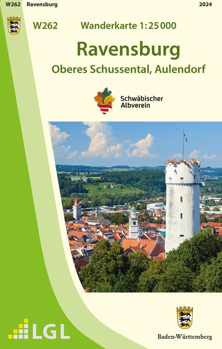 Actual product image Topographical hiking map of Baden-Württemberg Ravensburg