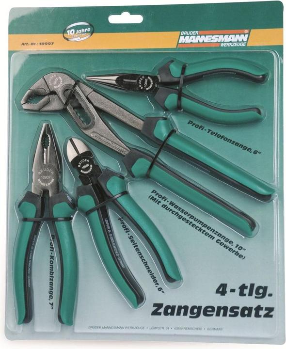 Actual product image Mannesmann Pliers set 4 pcs. (250 mm)