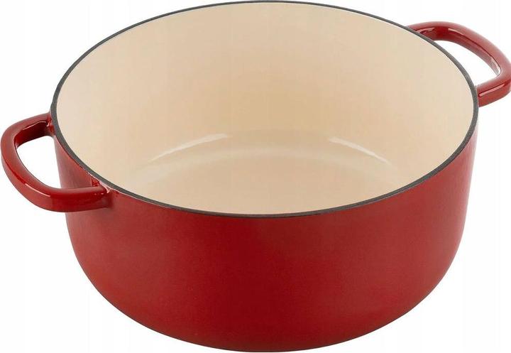 Actual product image Ballarini Cocotte BELLAMONTE 22 cm round 3.0 litre cast iron roaster red (22 cm, Casserole + Stewpot, Cast iron)