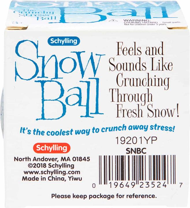 Produktbild NeeDoh Schylling Snow Ball Crunch Stress ball