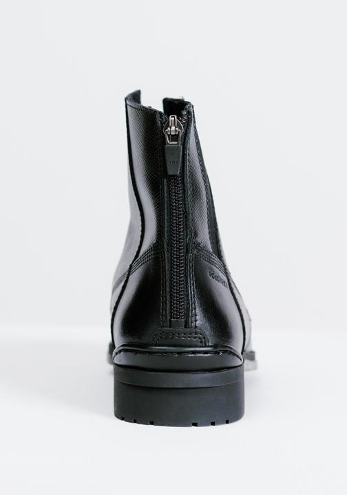Image du produit Fouganza Boots d'équitation 500 lacées cuir femme noir (40)