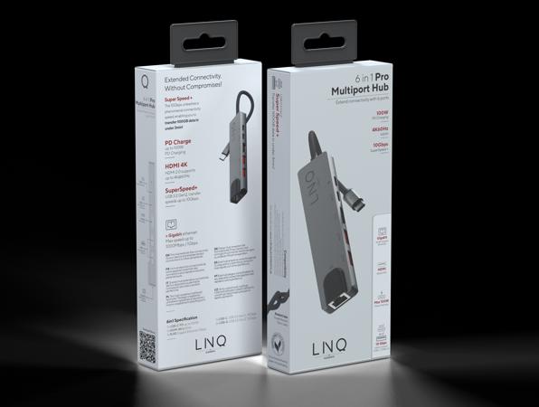 Produktbild LINQ Connects 6in1 Pro USB-C Multiport Hub (USB-C, 4 Ports)