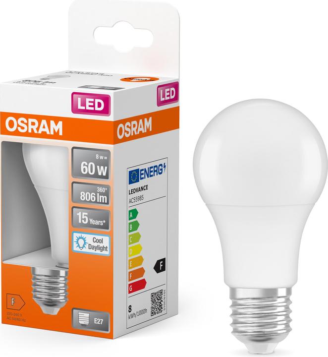 Actual product image Osram Star Classic A (E27, 60 W, 806 lm, 1 x, F)