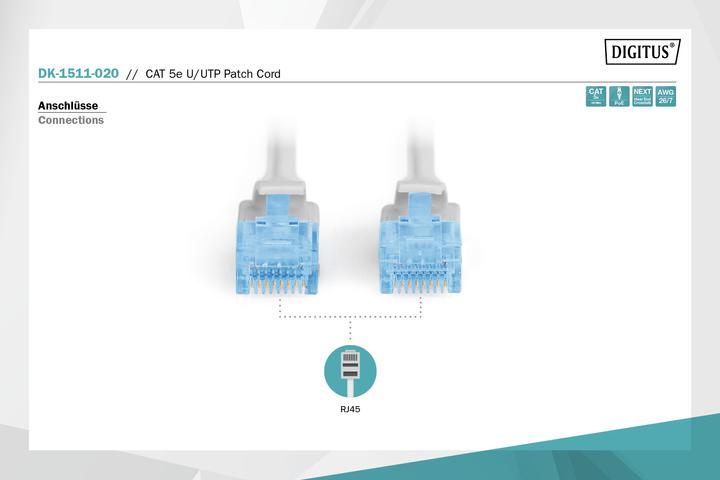 Produktbild Digitus Netzwerkkabel (U/UTP, CAT5e, 2 m)