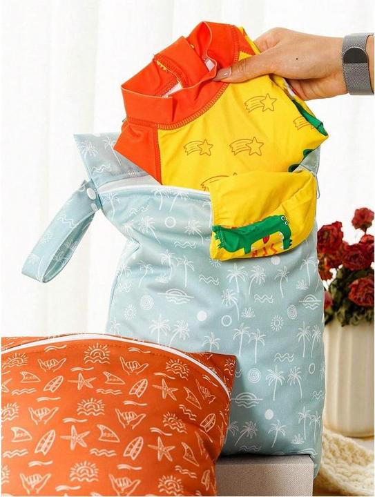 Produktbild ASMI 2 Stück Wetbag Windeltasche Set 25x35 cm
