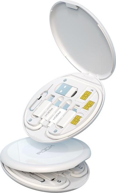 Produktbild Rock - Multifunktionales Aufbewahrungs-Set - USB-C PD Kabel (60W), SIM-Fach und Adapter (0.25 m)