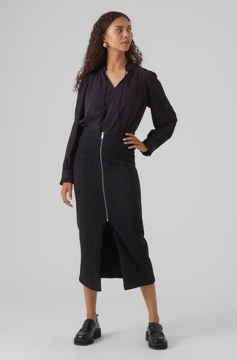 Image du produit Vero Moda Coupe normale Encolure en V Manches avec bouton Top Blouse (S)