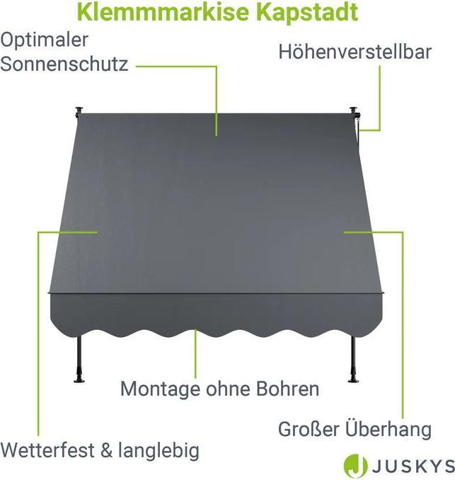 Produktbild Juskys Klemmmarkise Kapstadt (2 m)