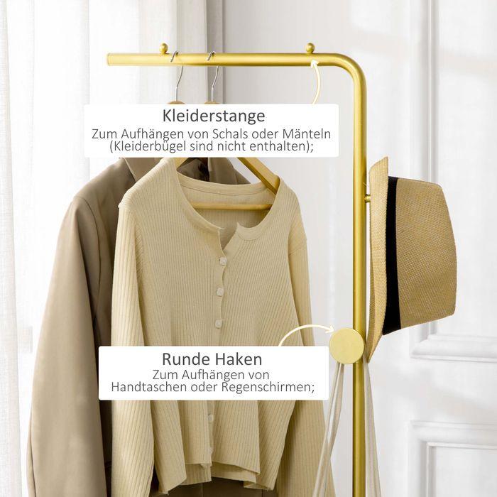 Produktbild Swisshandel24 Garderobenständer Kleiderständer mit Haken Garderobe für Kleidung, Hüte