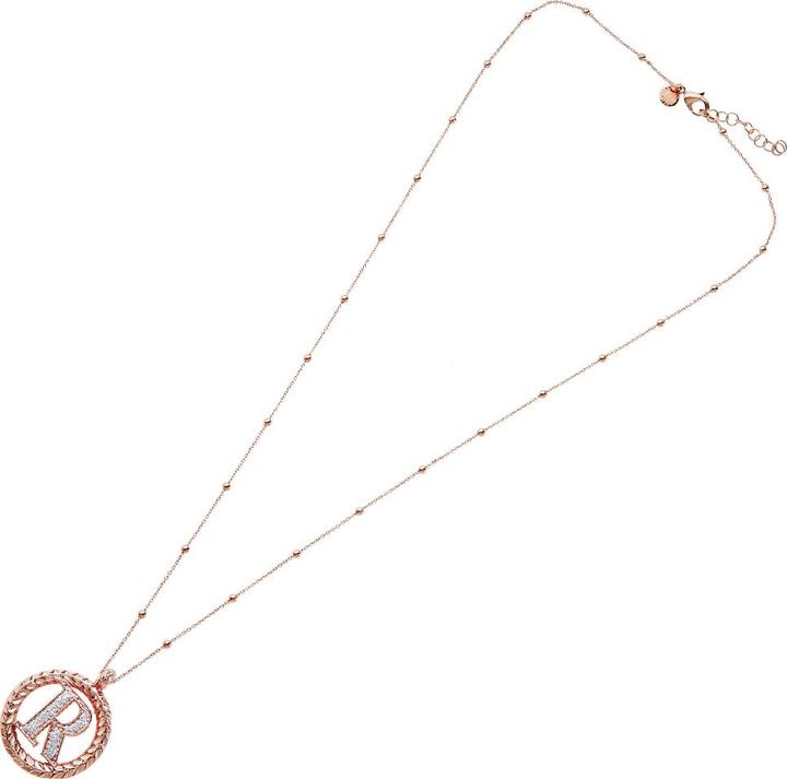 Actual product image Ottaviani Rose gold bronze necklace with silver glitter