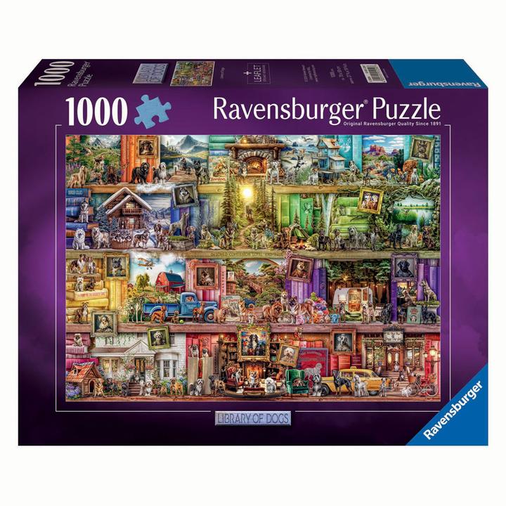 Produktbild Ravensburger Puzzle 1000 Hunde in der Bibliothek (1000 Teile)