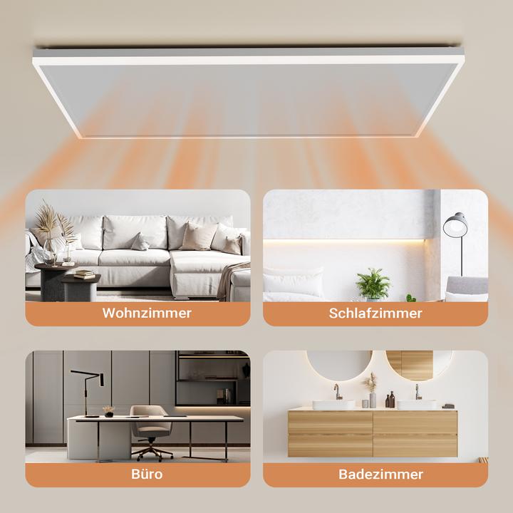 Actual product image Wiltec Infrared ceiling heater 660W 108x63x3.5cm Infrared heating LED heater (660 W)