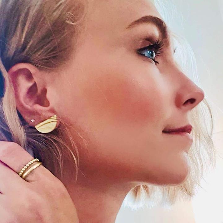 Actual product image Candy Maro earrings, 925 sterling silver, gold-plated (18k gold-plated, 925 Sterling silver)