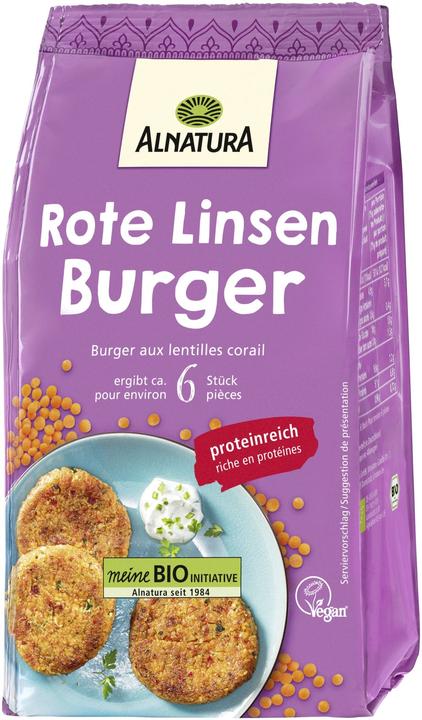 Actual product image Alnatura Red lentil burger (200 g)