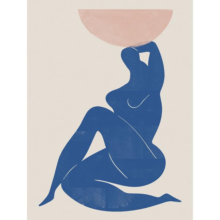 Actual product image Pyramid Vase & Woman Print (40 x 30 cm)