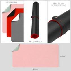 Actual product image Deflecto Schreibtischunterlage Kunstleder, Leder, PVC Grau, Weiss (120 x 60 cm)