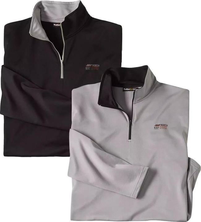 Image du produit Atlas For Men Top de sport à col cheminée pour hommes (lot de 2) (XXL)