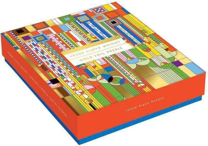Actual product image Abrams & Chronicle 53527 - Frank Lloyd Wright Saguaro Cactus And Form - Gold Foil Embossed Jigsaw Puzzle, 1000 Te (1000 pieces)