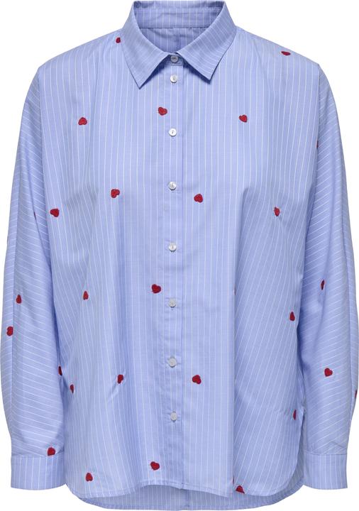 Only Onlnew Lina Grace Ls Stripe Emb Shirt (M)