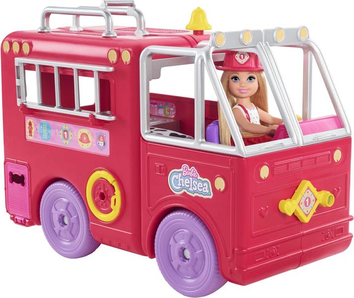 Actual product image Barbie Chelsea Fire Truck Playset, Doll and Accessories