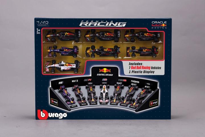 Actual product image Bburago F1 7er-Set Displaykurve Red Bull Racing 1/43