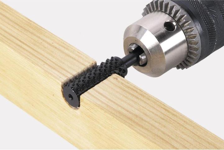 Produktbild wolfcraft Holzraspel für Bohrmaschinen, zylindrisch, Rundschaft, Ø 12 mm
