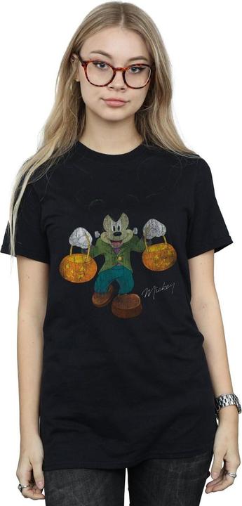 Actual product image Disney Womens/Ladies Frankenstein Mickey Mouse Cotton Boyfriend T-Shirt (L)
