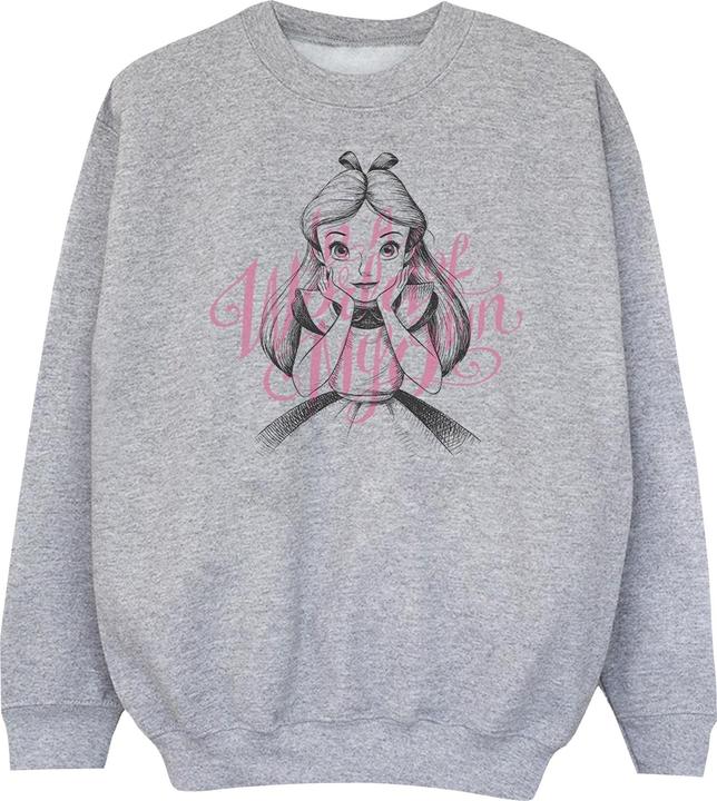 Disney Mädchen Alice im Wunderland In einer Welt von mir selbst Sweatshirt