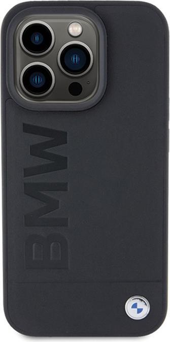 Produktbild BMW BMHMP15XSLLBK iPhone 15 Pro Max 6.7" czarny/black MagSafe Leather Hot Stamp (Apple iPhone 15 Pro Max)