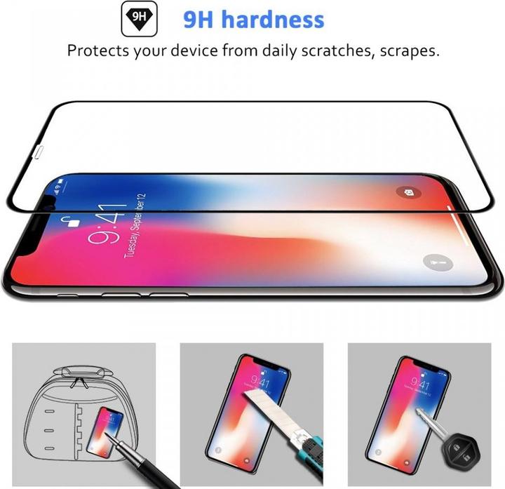 Immagine prodotto Screenguard Apple iPhone XS Pellicola protettiva in vetro a schermo intero 2.5D 9H (1 Pezzo/i, Apple iPhone XS)
