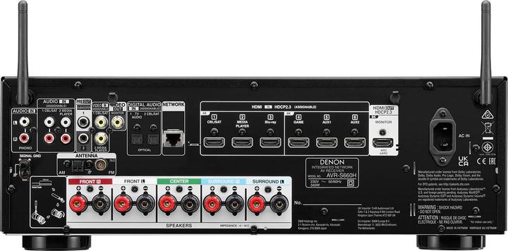 Image du produit Denon AVR-S660H (5.2 canaux, AM, FM)