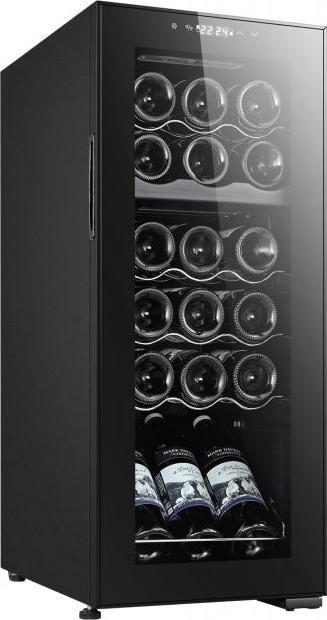 Actual product image Melchioni Vermentino 18 C Dual Wine Cellar with compressor Free installation Black 18 bottles