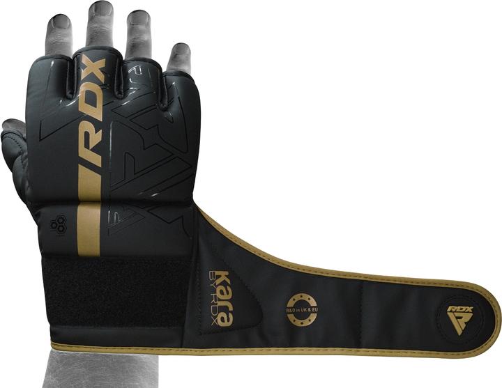 Actual product image Rdx Grappling Gloves F6 Matte Golden-L (4 OZ, L)