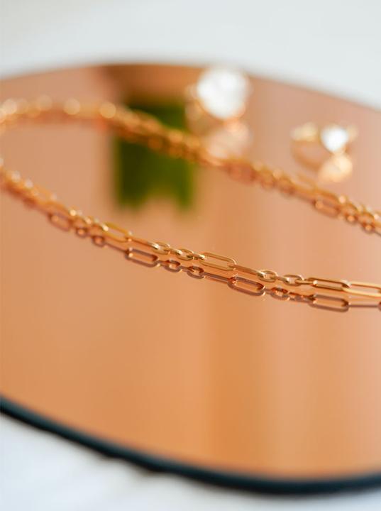 Actual product image Natsumi Schmuck Necklace yellow gold 9K/375 Figaro anchor 5+1, 45cm (750/18 K Yellow gold)
