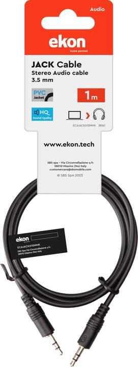 Immagine prodotto Ekon Cavo audio con un jack maschio-maschio da 3,5 mm (1 m, Connettore da 3,5 mm (AUX))