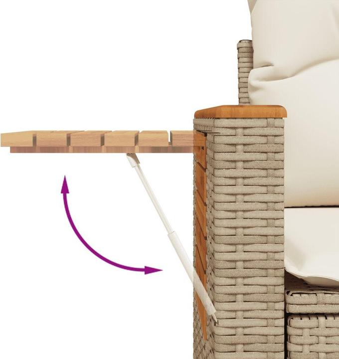 Image du produit VidaXL Meuble de jardin Canapé Salon de jardin Ensemble de jardin 10 pièces Beige