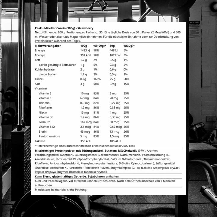 Produktbild Peak Ice Works Micellar Casein (Erdbeere, 1 Stk., 900 g)