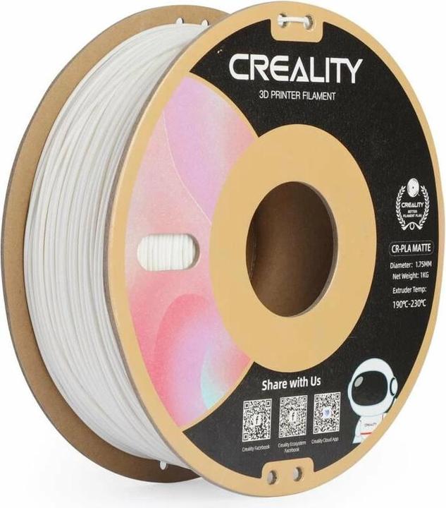 Creality PLA Silk White (PLA, 1.75 mm, 1000 g, White)