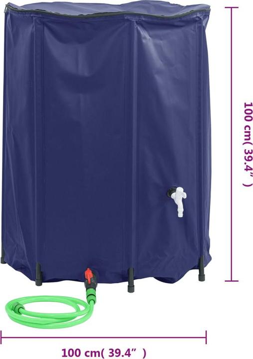 Produktbild VidaXL Wassertank mit Wasserhahn Faltbar 750 L PVC (750 l)