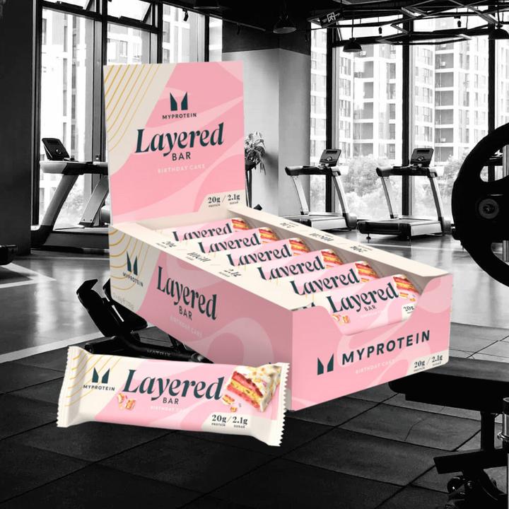 Actual product image MyProtein Retail Layered Bar (12 x 60G) (Vanilla Birthday Cake, 12 pcs., 854 g)