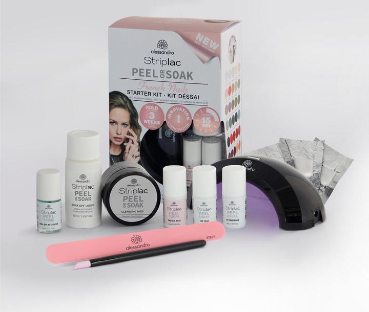 Actual product image Alessandro Striplac Peel or Soak French (Transparent, White, Pink, UV gel varnish)