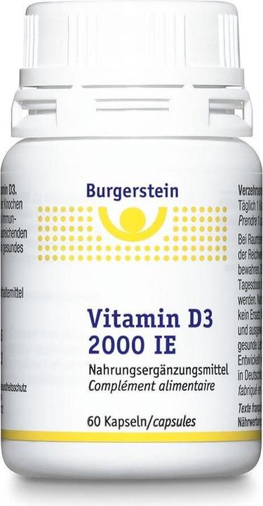 Image du produit Burgerstein Vitamin D3 2000 IE (60 pièce(s), Capsules, 23 g)