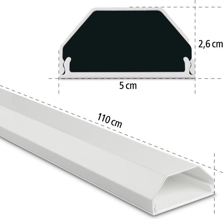 Immagine prodotto Hama Canalina portacavi in alluminio, quadrata (Tubazione, 110 cm)