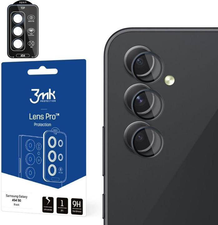 Produktbild 3MK Lens Protection Pro Sam A54 5G A546 Ochrona na obiektyw aparatu z ramką montażową 1szt (1 Stück, Samsung Galaxy A54 5G)