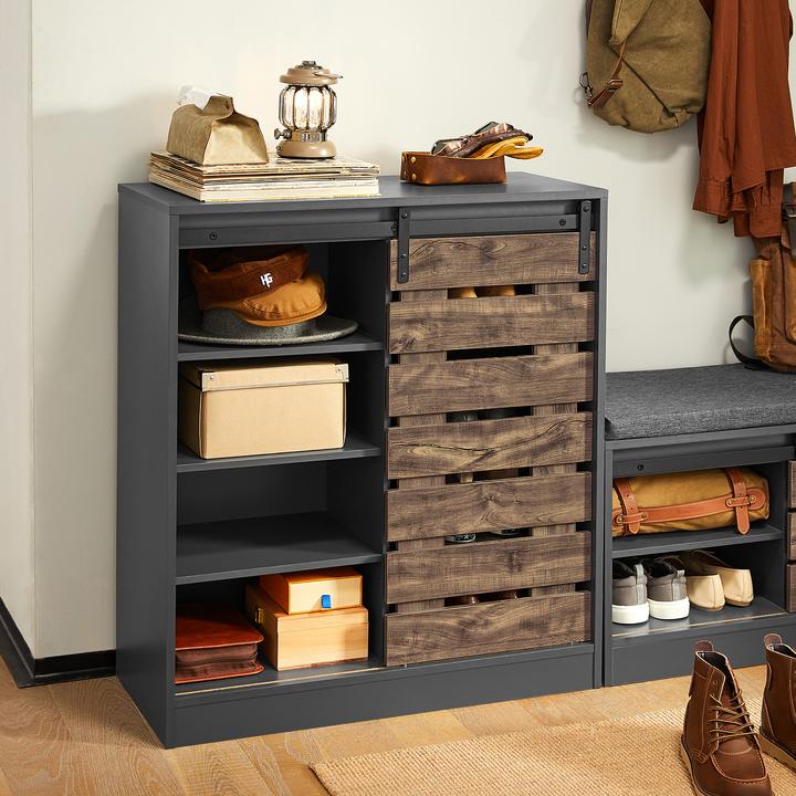 Image du produit SoBuy Buffet porte coulissante (80 x 89 x 35 cm)