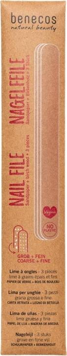 Actual product image Benecos Nail file sandpaper + birch wood