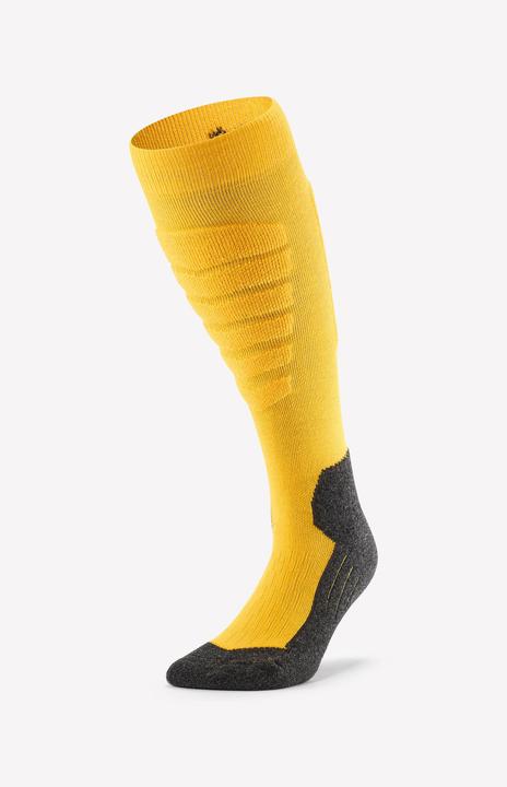 Actual product image Wedze Ski socks snowboard socks adults - 100 yellow/black (35, 38)