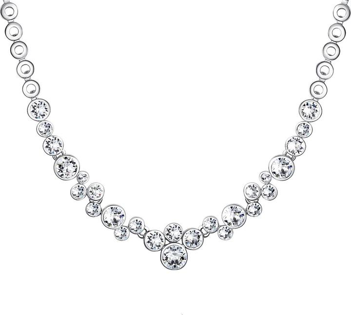 Lulu & Jane Damen Metall-Legierung verziert mit Kristallen von Swarovski® silber 42,0 cm - 29635 (Metall-Legierung, 42 cm)