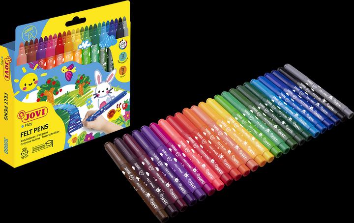 Actual product image Jovi Fibre-tip pens Maxi PU= 24 pieces assorted (24 colours, 24 x)